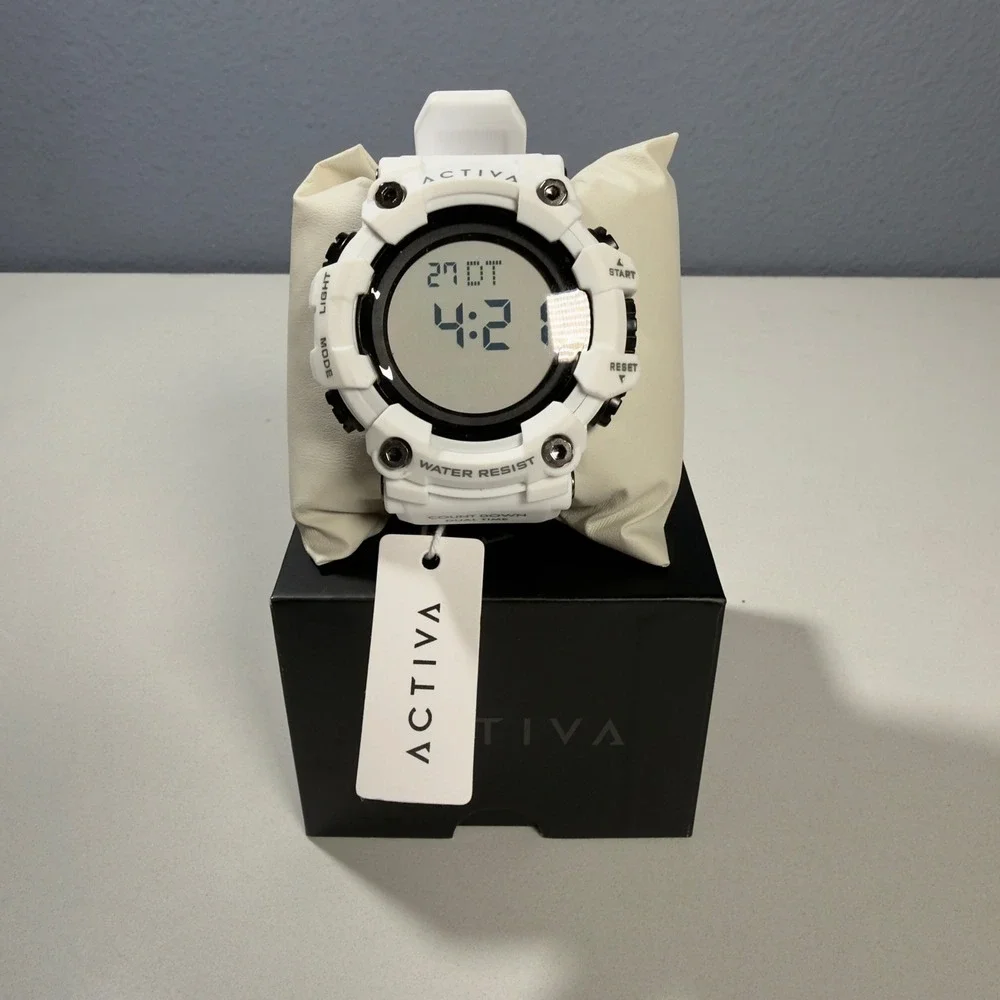 Activa Kadron X Invicta Digital Mens Watch 53mm White Water Resist ACW1968-004